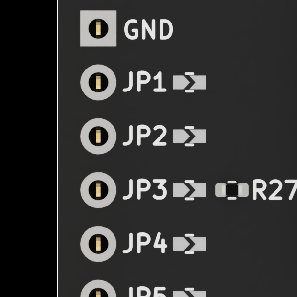 Solder bridges JP1-JP8