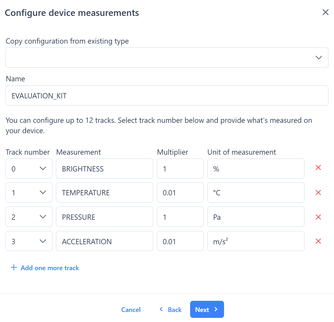 Measurement configuration