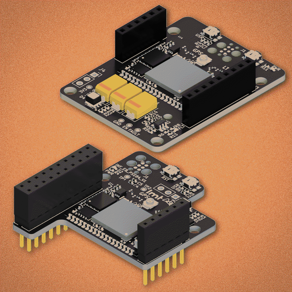 LMT IoT SoM module held in hand showing scale